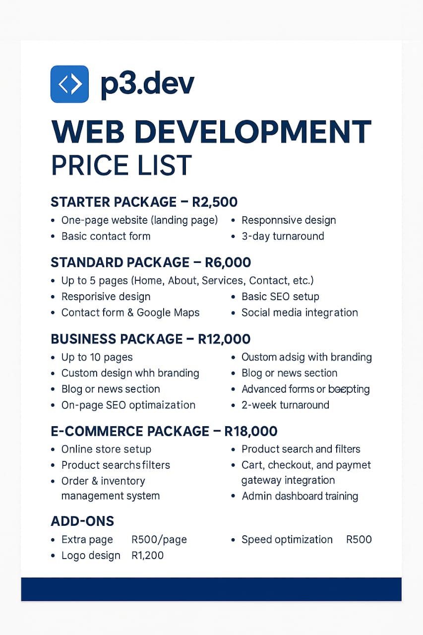 P3.dev- web service